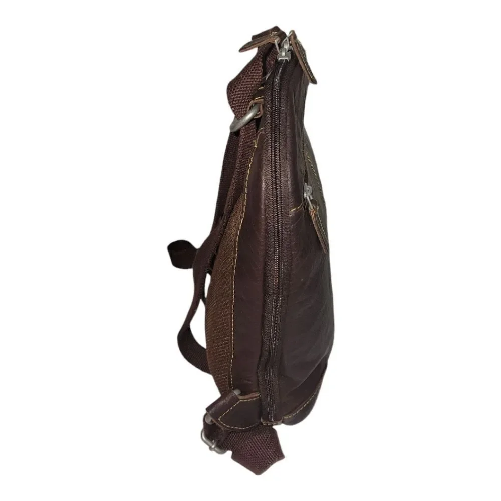 Jack Georges VOYAGER SMALL CONVERTIBLE BACKPACK/CROSSBODY Brown